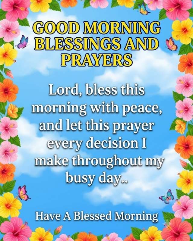 Good Morning Blessings and Prayers 