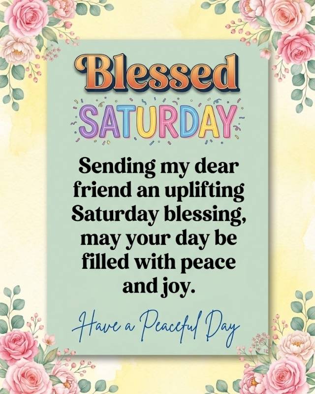 Blessed Saturday