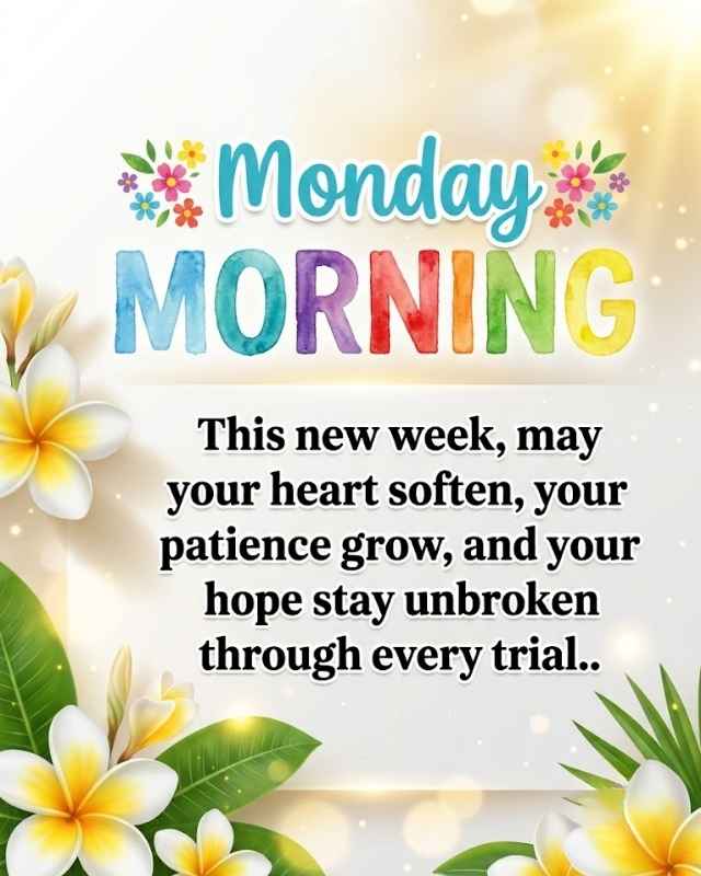 Good Morning Monday New Week