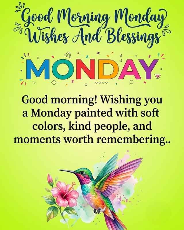 Good Morning Monday Wishes And Blessings