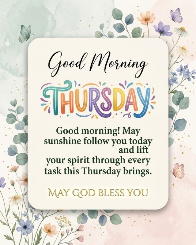  Thursday Morning Blessings 