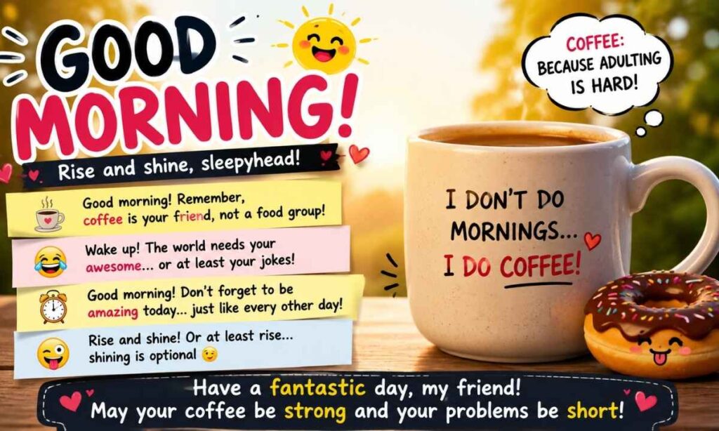 Funny Good Morning Messages for Friends